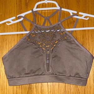 Tan high neck cami
